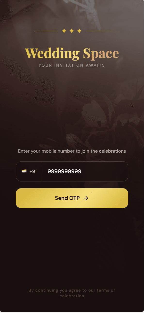 FeelLive Digital Invitation Screen